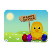 Niedlich Happy Easter Baby Chick Magnet (Horizontal)