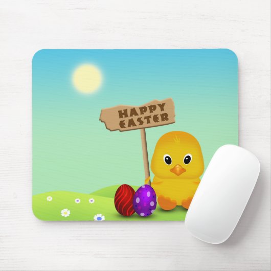 Niedlich Happy Easter Baby Chick Mousepad (Mit Mouse)
