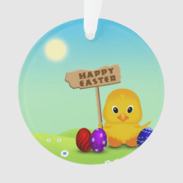 Niedlich Happy Easter Baby Chick Ornament
