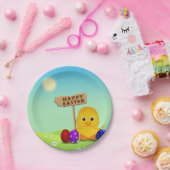 Niedlich Happy Easter Baby Chick Pappteller (Party)