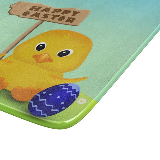 Niedlich Happy Easter Baby Chick Schneidebrett (Ecke)