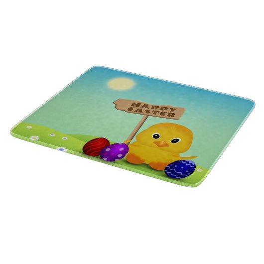 Niedlich Happy Easter Baby Chick Schneidebrett (Ecke)