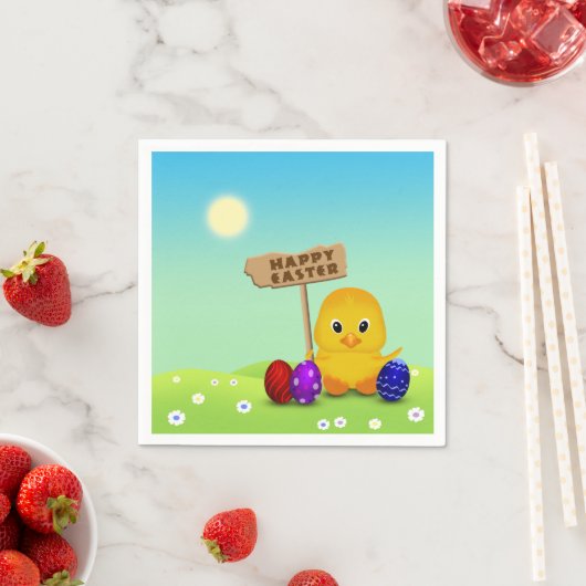 Niedlich Happy Easter Baby Chick Serviette (Beispiel)