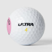 Niedlich Happy Easter Bunny Pink Golf Balls Golfball (Logo)