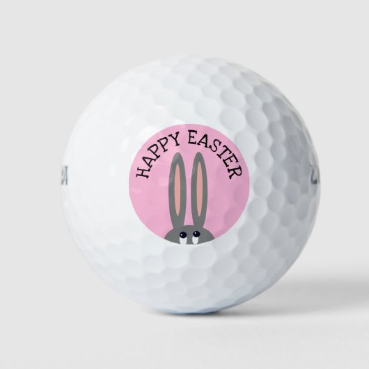 Niedlich Happy Easter Bunny Pink Golf Balls Golfball (Vorderseite)