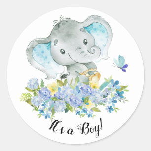 Niedlich Happy Elephant It'a Boy Gevor Sticker