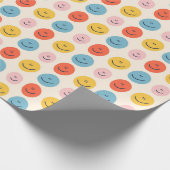 Niedlich Happy Face Blobs Spotty Fun Pattern Geschenkpapier (Ecke)