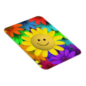 Niedlich Happy Face Blume Magnet (Rechte Seite)