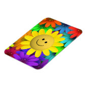 Niedlich Happy Face Blume Magnet (Linke Seite)