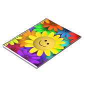 Niedlich Happy Face Blume Notizblock (Linke Seite)