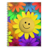 Niedlich Happy Face Blume Notizblock (Vorderseite)