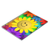 Niedlich Happy Face Blume Notizblock (Linke Seite)