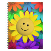 Niedlich Happy Face Blume Notizblock (Vorderseite)