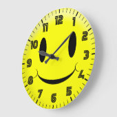 Niedlich Happy Face Große Wanduhr (Winkel)