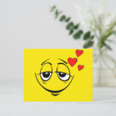 Niedlich Happy Face Liebe Emoji Postkarte (Stehend Vorderseite)