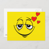 Niedlich Happy Face Liebe Emoji Postkarte (Vorne/Hinten)