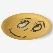 Niedlich Happy Face Pappteller (Schrägansicht)