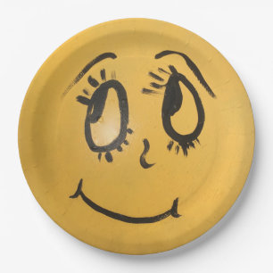 Niedlich Happy Face Pappteller