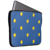 Niedlich Happy Face Sunshine Sun Pattern Blau Mode Laptopschutzhülle (Vorne Rechts)