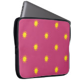 Niedlich Happy Face Sunshine Sun Pattern Pink Girl Laptopschutzhülle (Vorne Rechts)
