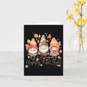 Niedlich Happy Fall Y'all Gnomes FrauenHalloween-C Karte (Gelbe Blume)