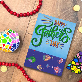 Niedlich Happy Father's Day Fish Inspirivity Card Karte