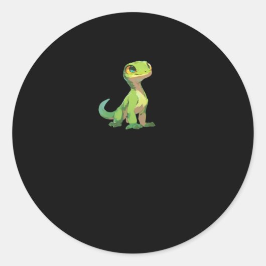 Niedlich Happy Friend Lizard Sticker3 Runder Aufkleber (Vorderseite)