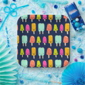 Niedlich Happy Fruit Popsicle Kawaii Faces Pappteller (Party)