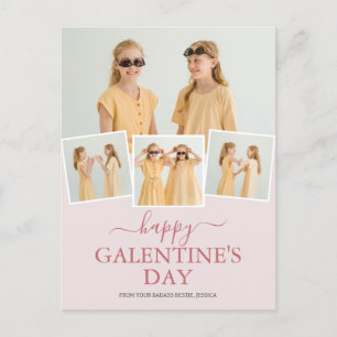 Niedlich Happy Galentines Day bestie Foto Collage Feiertagspostkarte