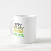 Niedlich Happy Geburtstag Hakuna Matata Öko Inspir Kaffeetasse (Vorderseite Links)