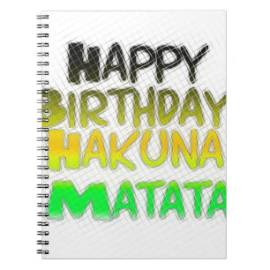 Niedlich Happy Geburtstag Hakuna Matata Öko Inspir Notizblock