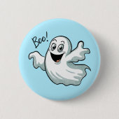 Niedlich Happy Ghost Button (Vorderseite)