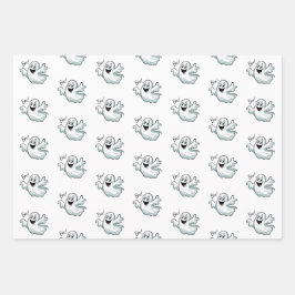 Niedlich Happy Ghost Geschenkpapier Set