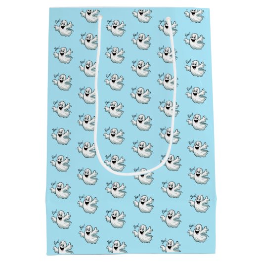 Niedlich Happy Ghost Mittlere Geschenktüte (Rückseite)