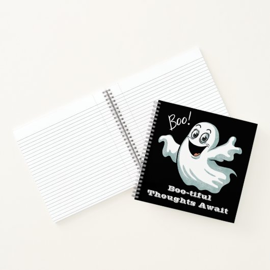 Niedlich Happy Ghost Notizblock (Innenseite)