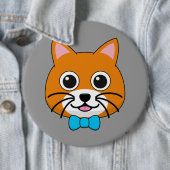 Niedlich Happy Ginger Cat mit Papillon Button (Beispiel)