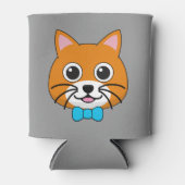 Niedlich Happy Ginger Cat mit Papillon Dosenkühler (Vorderseite)