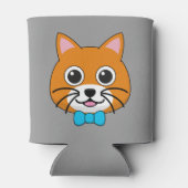 Niedlich Happy Ginger Cat mit Papillon Dosenkühler (Rückseite)