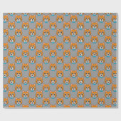 Niedlich Happy Ginger Cat mit Papillon Geschenkpapier (Flach)