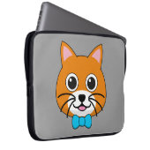 Niedlich Happy Ginger Cat mit Papillon Laptopschutzhülle (Vorne Rechts)