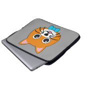 Niedlich Happy Ginger Cat mit Papillon Laptopschutzhülle (Vorne Knopf)