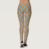 Niedlich Happy Ginger Cat mit Papillon Leggings (Rückseite)