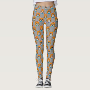 Niedlich Happy Ginger Cat mit Papillon Leggings
