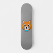 Niedlich Happy Ginger Cat mit Papillon Skateboard (Vorne)