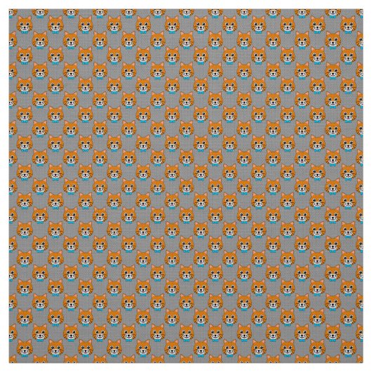 Niedlich Happy Ginger Cat mit Papillon Stoff (Muster)