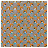 Niedlich Happy Ginger Cat mit Papillon Stoff (Nahaufnahme)