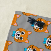 Niedlich Happy Ginger Cat mit Papillon Strandtuch (Beispiel)
