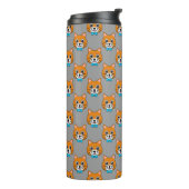 Niedlich Happy Ginger Cat mit Papillon Thermosbecher (Nach links gedreht)