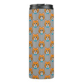 Niedlich Happy Ginger Cat mit Papillon Thermosbecher (Rückseite)