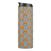 Niedlich Happy Ginger Cat mit Papillon Thermosbecher (Nach rechts gedreht)